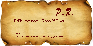 Pásztor Roxána névjegykártya