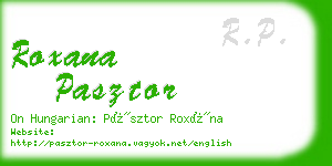 roxana pasztor business card